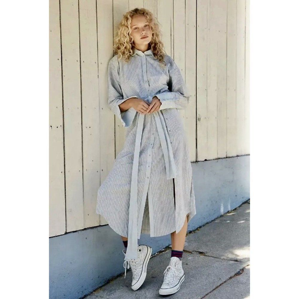 Free People Gray Midi Dress